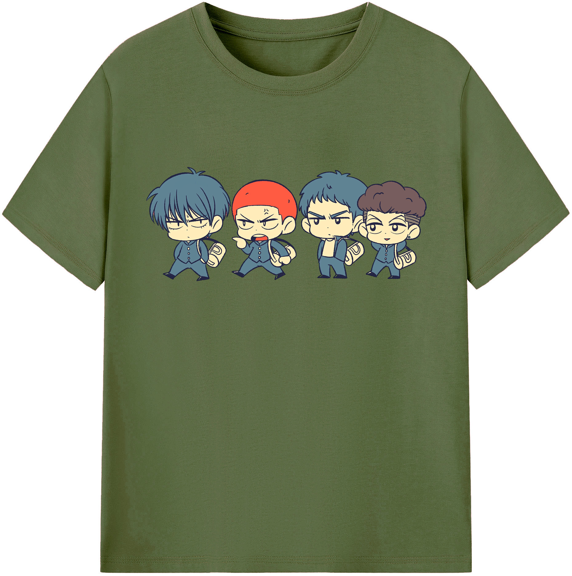 SLAM DUNK／スラムダンク 綿100％半袖Tシャツ（フロントプリント）
